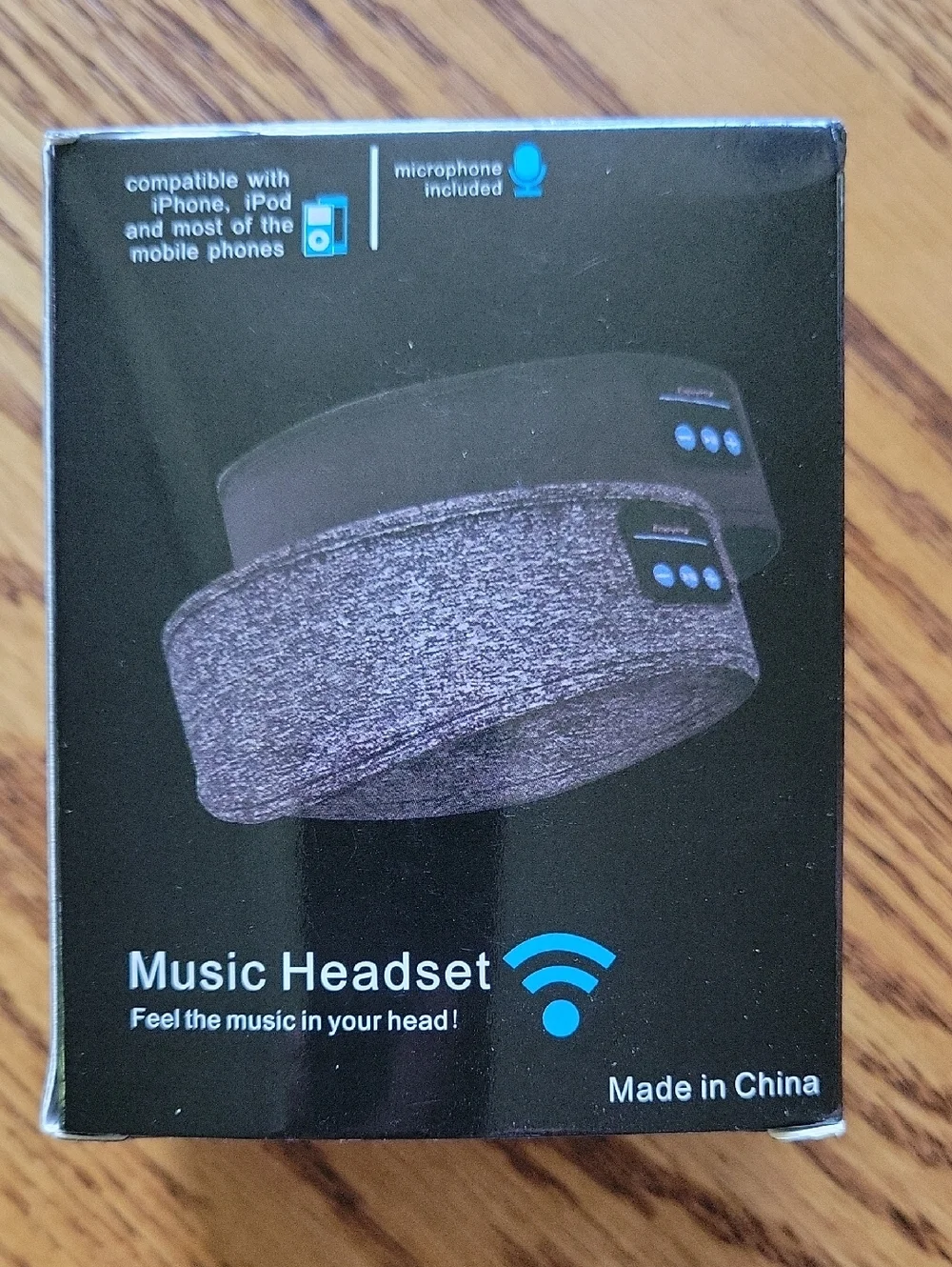 Wireless Music Headset - Black Fabric Bluetooth Headband